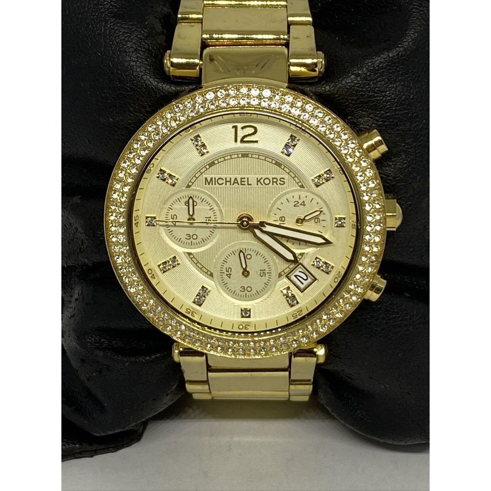 Michael Kors Parker MK5354 Women's Gold Stainless Steel Analog Dial Watch VK731 - Picture 2 of 12